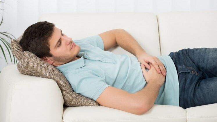 stomach pain due to parasites
